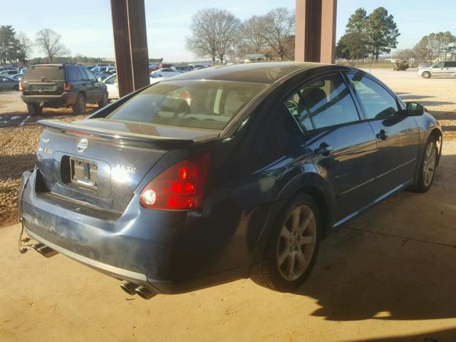 1N4BA41E37C824368 - 2007 NISSAN MAXIMA SE BLUE photo 4