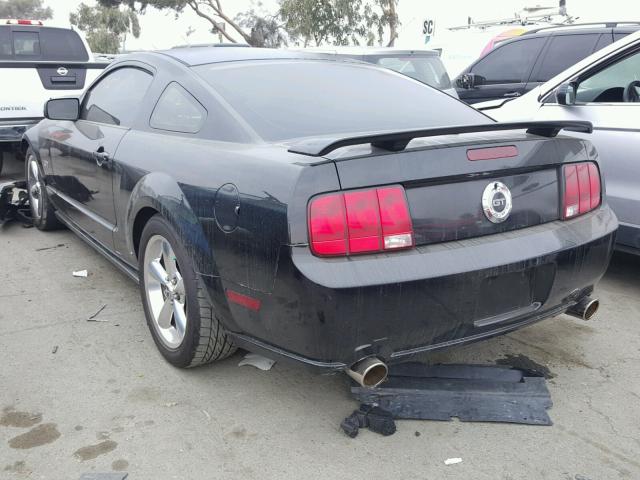 1ZVHT82H675284949 - 2007 FORD MUSTANG GT BLACK photo 3