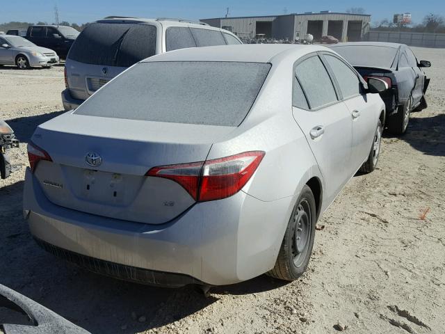 5YFBURHE0FP295391 - 2015 TOYOTA COROLLA L GRAY photo 4