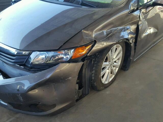 19XFB2F86CE329004 - 2012 HONDA CIVIC EX გრაფიტი ფოტო 9