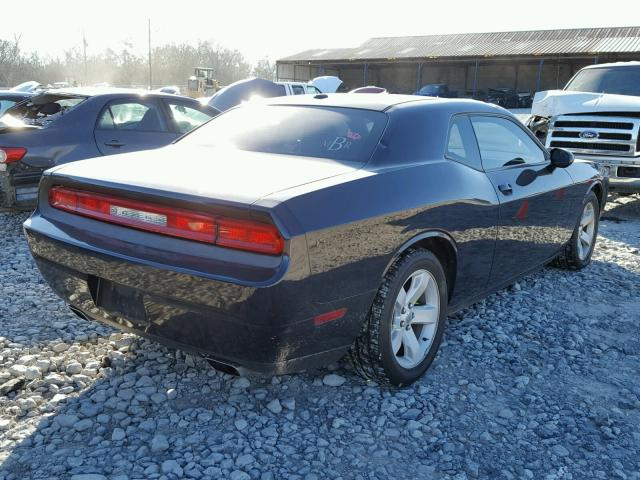 2C3CDYAG9CH280890 - 2012 DODGE CHALLENGER BLUE photo 4