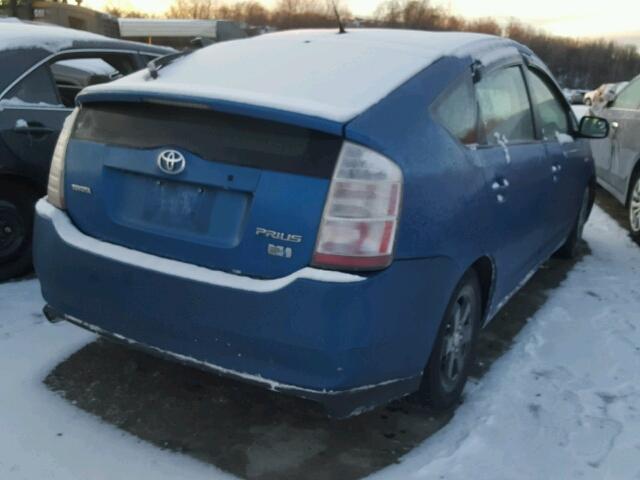 JTDKB20U577651577 - 2007 TOYOTA PRIUS BLUE photo 4