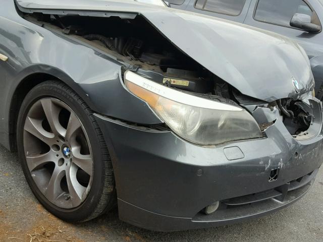 WBANB33534B108886 - 2004 BMW 545 I GRAY photo 9