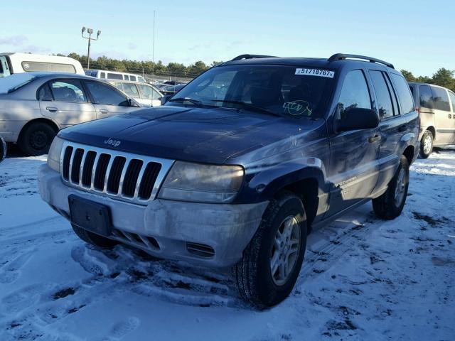 1J4GW48S82C269255 - 2002 JEEP GRAND CHER BLUE photo 2