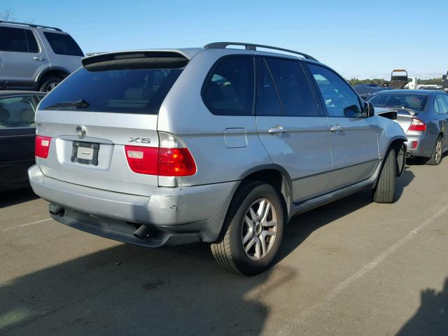 5UXFA53543LP27199 - 2003 BMW X5 3.0I SILVER photo 4