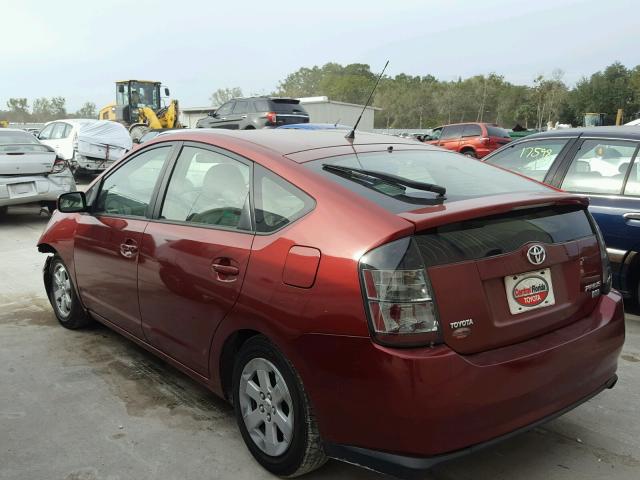 JTDKB20U353088632 - 2005 TOYOTA PRIUS RED photo 3