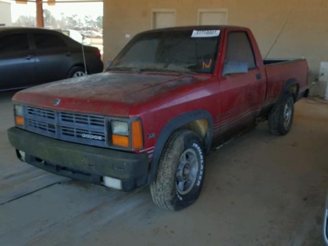 1B7FL66X4KS037830 - 1989 DODGE DAKOTA SPO RED photo 2