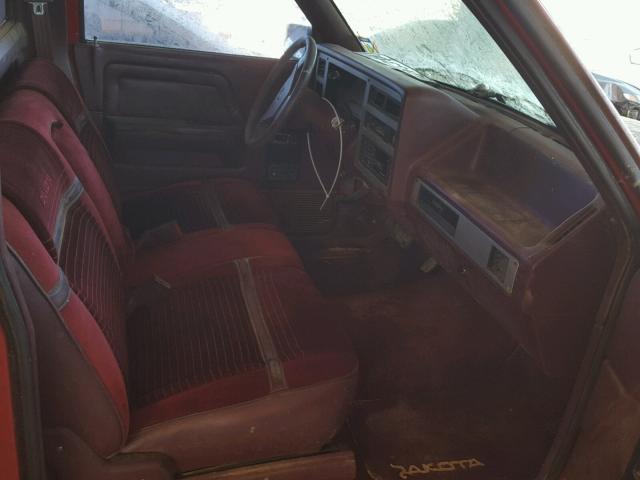 1B7FL66X4KS037830 - 1989 DODGE DAKOTA SPO RED photo 5