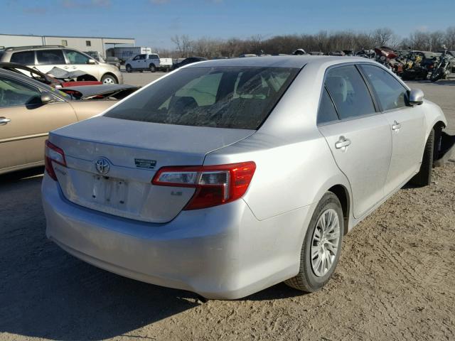 4T4BF1FK0DR327438 - 2013 TOYOTA CAMRY L SILVER photo 4