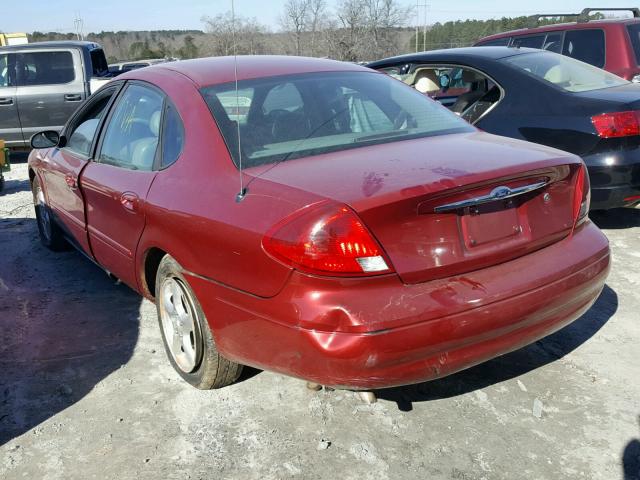 1FAFP55U92A155969 - 2002 FORD TAURUS SES RED photo 3