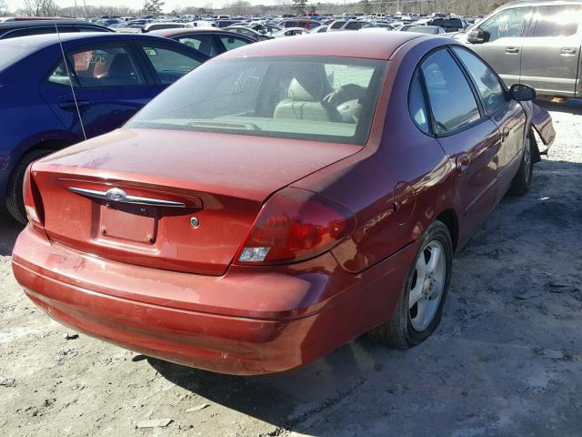 1FAFP55U92A155969 - 2002 FORD TAURUS SES RED photo 4