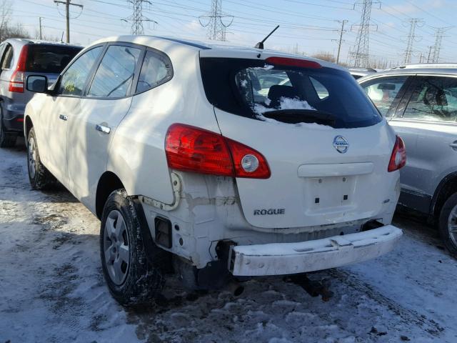 JN8AS5MVXAW604076 - 2010 NISSAN ROGUE S WHITE photo 3