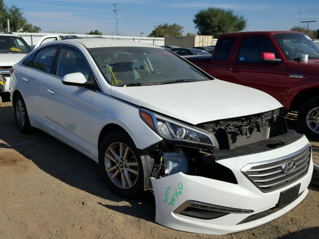 5NPE24AFXFH234751 - 2015 HYUNDAI SONATA SE WHITE photo 1