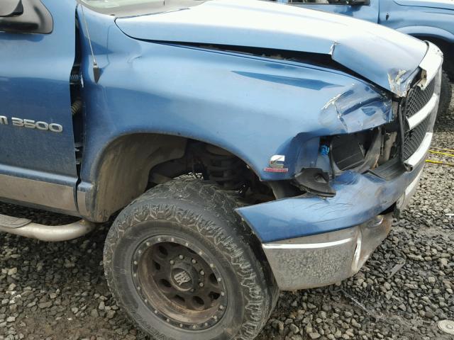 3D7LU38CX3G830895 - 2003 DODGE RAM 3500 S BLUE photo 9