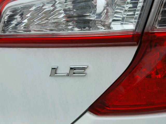 4T1BF1FK8CU189625 - 2012 TOYOTA CAMRY BASE WHITE photo 9