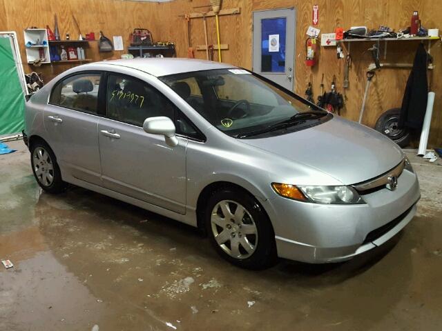 1HGFA16566L079957 - 2006 HONDA CIVIC LX SILVER photo 1