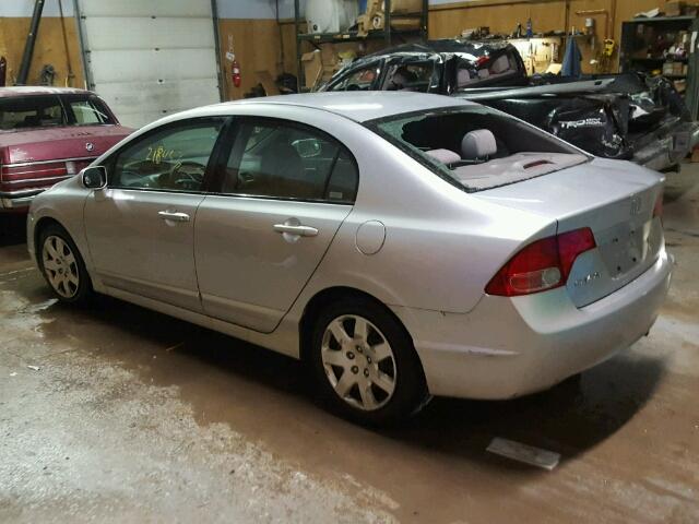 1HGFA16566L079957 - 2006 HONDA CIVIC LX SILVER photo 3