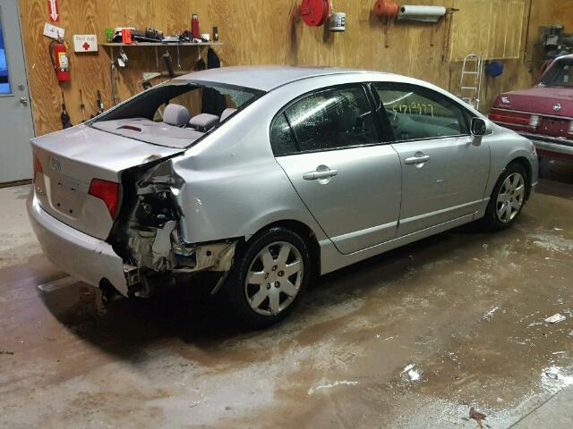 1HGFA16566L079957 - 2006 HONDA CIVIC LX SILVER photo 4