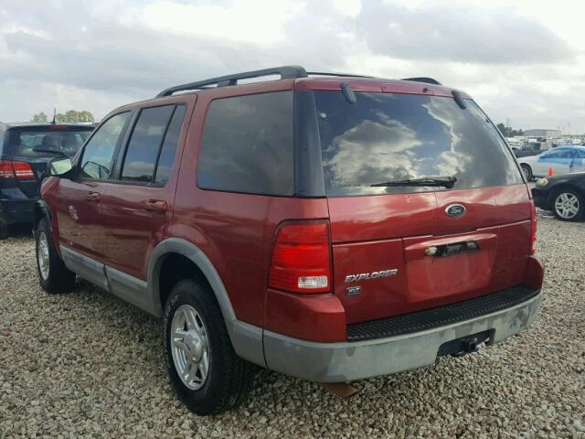 1FMZU63E62ZA96796 - 2002 FORD EXPLORER X RED photo 3