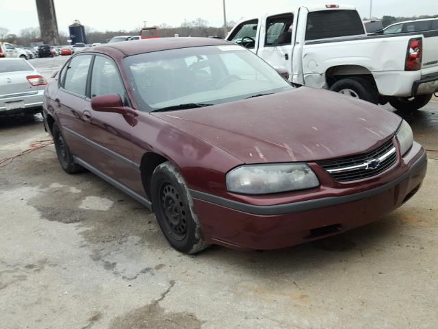 2G1WF55E129208626 - 2002 CHEVROLET IMPALA BURGUNDY photo 1