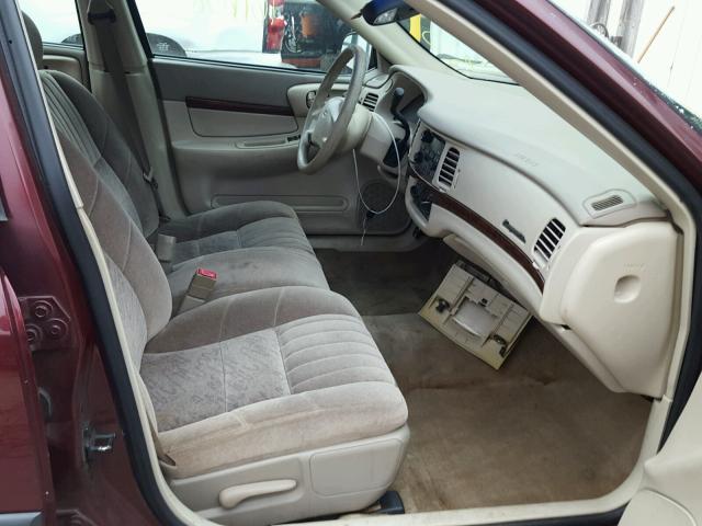 2G1WF55E129208626 - 2002 CHEVROLET IMPALA 勃艮第红 照片 5