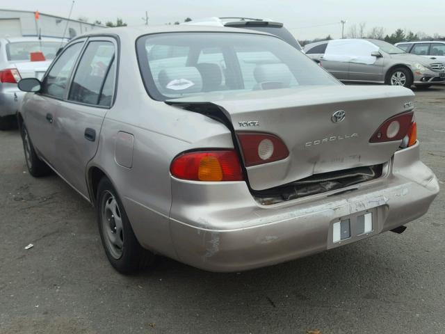 1NXBR12E61Z480905 - 2001 TOYOTA COROLLA CE TAN photo 3