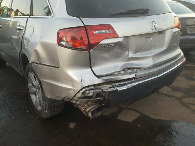 2HNYD2H64BH518245 - 2011 ACURA MDX TECHNO SILVER photo 9