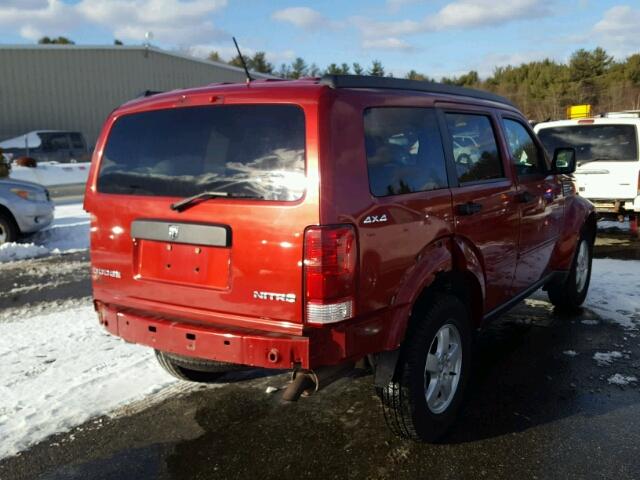 1D8GU28K09W548600 - 2009 DODGE NITRO SE RED photo 4