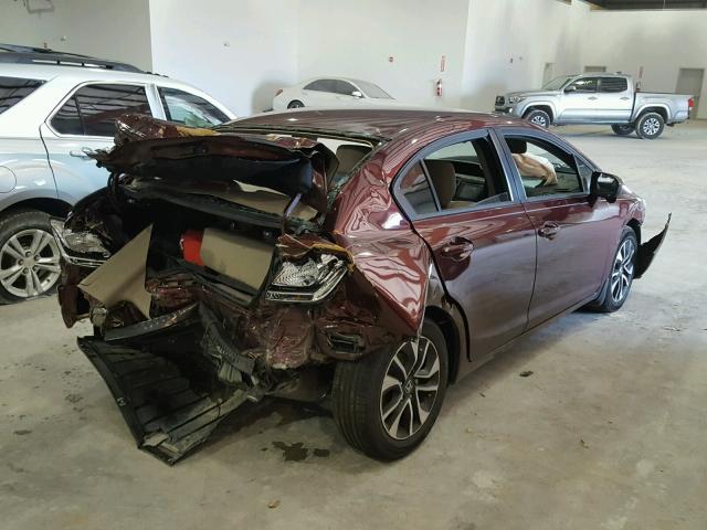 19XFB2F87FE039424 - 2015 HONDA CIVIC EX BURGUNDY photo 4