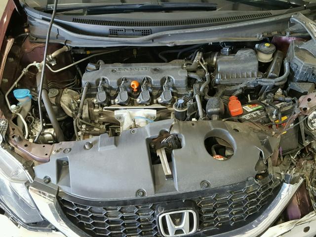 19XFB2F87FE039424 - 2015 HONDA CIVIC EX ბურგუნდია ფოტო 7