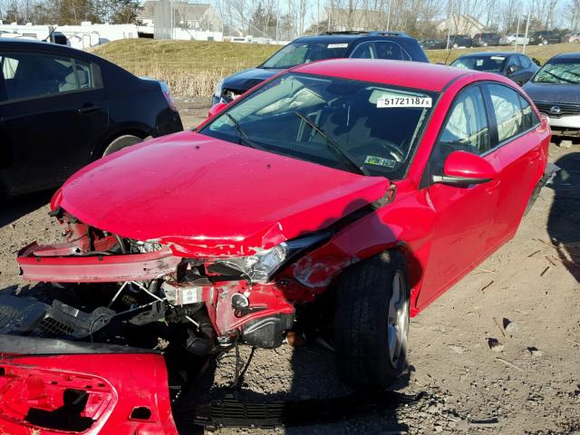 1G1PC5SB1F7277542 - 2015 CHEVROLET CRUZE LT RED photo 2