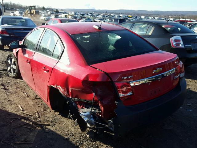 1G1PC5SB1F7277542 - 2015 CHEVROLET CRUZE LT RED photo 3