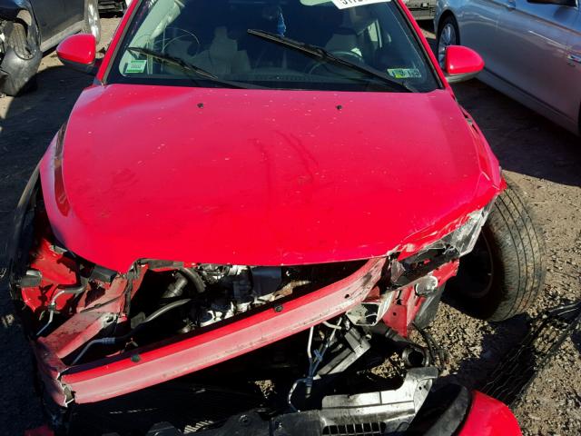 1G1PC5SB1F7277542 - 2015 CHEVROLET CRUZE LT RED photo 7