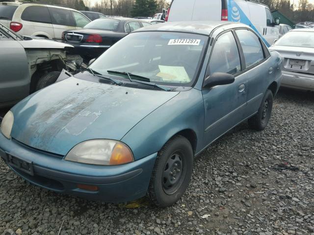 2C1MR5290V6701374 - 1997 GEO METRO LSI GREEN photo 2