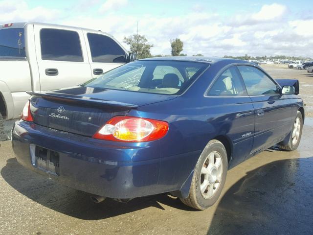 2T1CF22P62C590411 - 2002 TOYOTA CAMRY SOLA BLUE photo 4