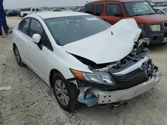 2HGFB2F58CH565875 - 2012 HONDA CIVIC LX WHITE photo 1