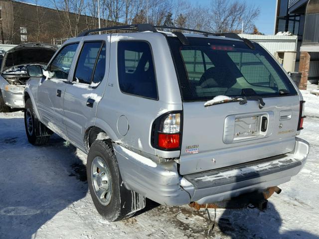 4S2CK58W414331241 - 2001 ISUZU RODEO S SILVER photo 3