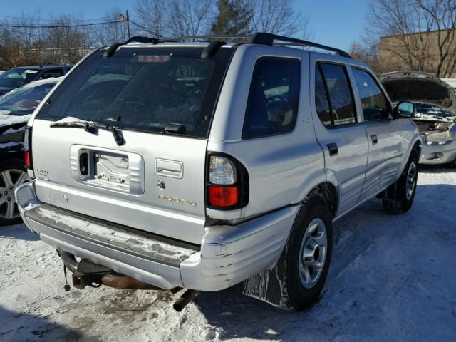 4S2CK58W414331241 - 2001 ISUZU RODEO S SILVER photo 4