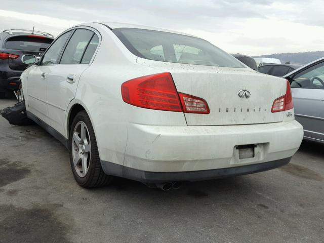 JNKCV51E93M323982 - 2003 INFINITI G35 WHITE photo 3