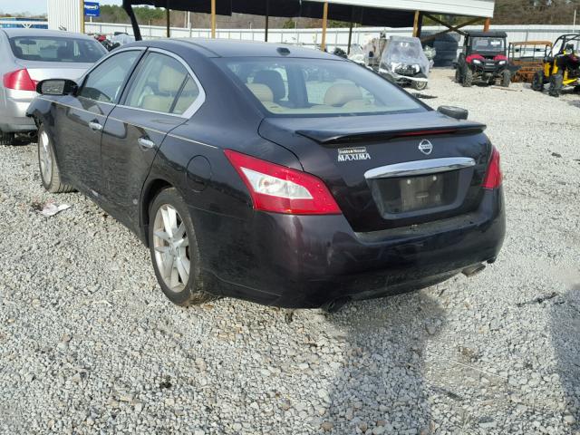 1N4AA5AP7AC875463 - 2010 NISSAN MAXIMA S BLACK photo 3