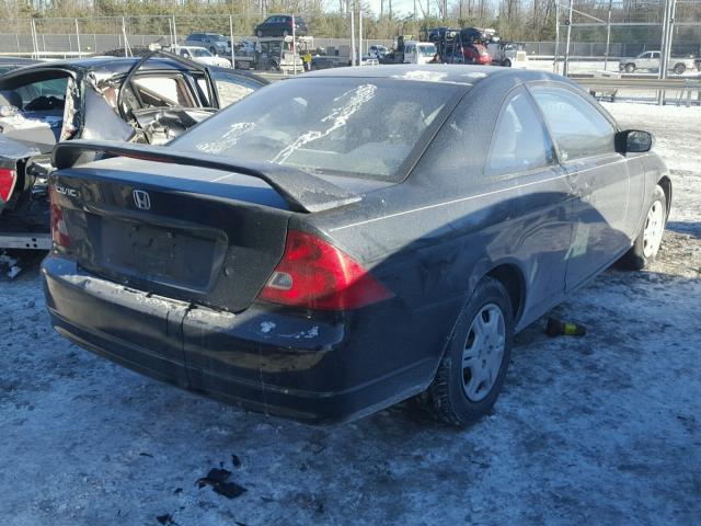 1HGEM22561L093848 - 2001 HONDA CIVIC LX BLACK photo 4