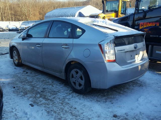 JTDKN3DU4A0025381 - 2010 TOYOTA PRIUS SILVER photo 3