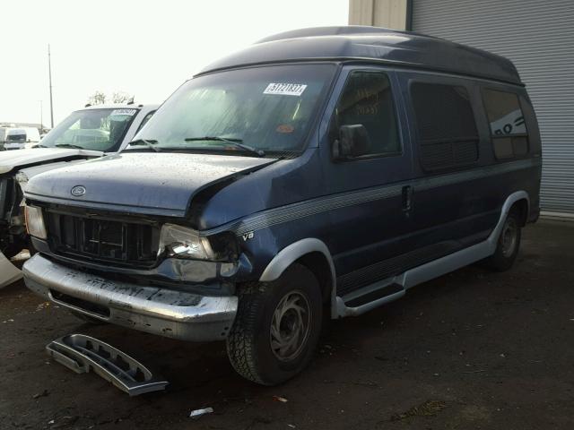 1FDRE1469WHA34246 - 1998 FORD ECONOLINE BLUE photo 2