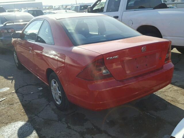 1HGEM22962L002551 - 2002 HONDA CIVIC EX RED photo 3