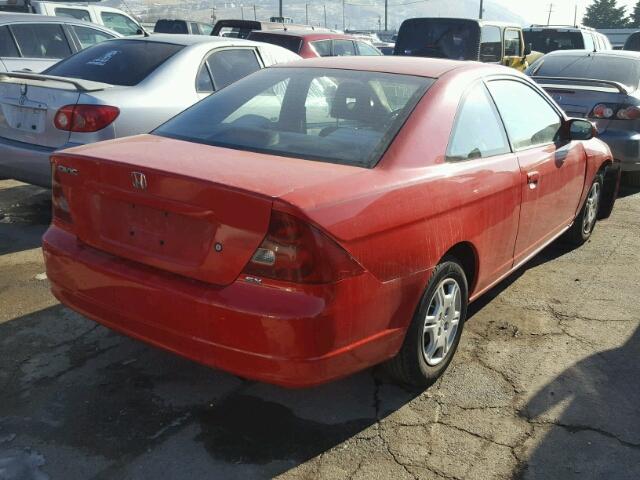 1HGEM22962L002551 - 2002 HONDA CIVIC EX 红色 照片 4