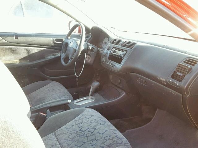 1HGEM22962L002551 - 2002 HONDA CIVIC EX RED photo 5