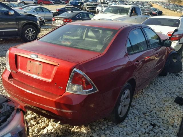 3FAFP07Z36R224825 - 2006 FORD FUSION SE RED photo 4