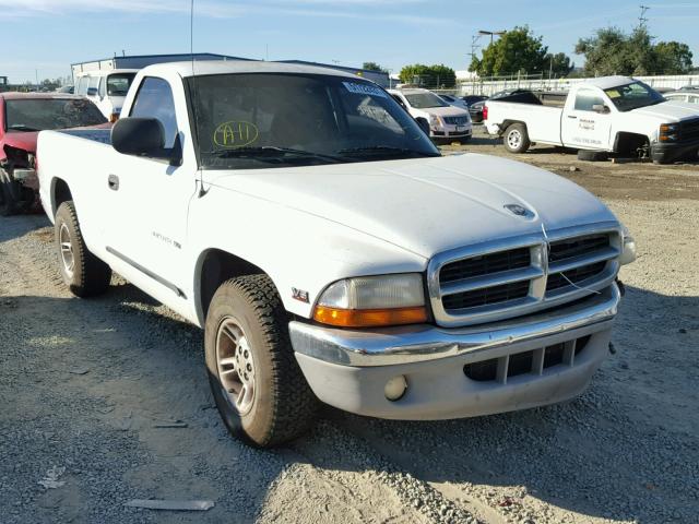 1B7FL26X3XS124991 - 1999 DODGE DAKOTA WHITE photo 1