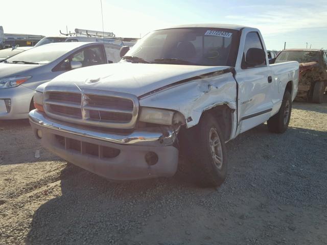 1B7FL26X3XS124991 - 1999 DODGE DAKOTA WHITE photo 2