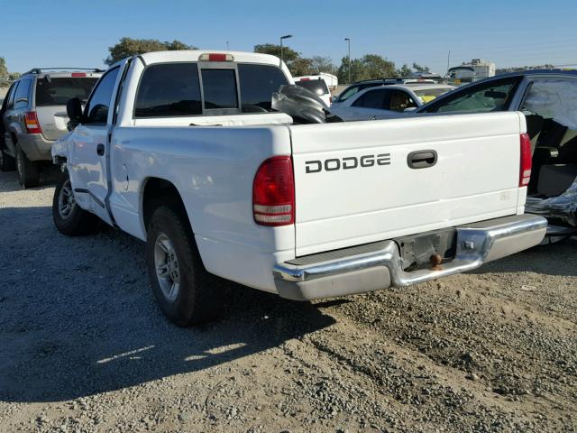 1B7FL26X3XS124991 - 1999 DODGE DAKOTA WHITE photo 3